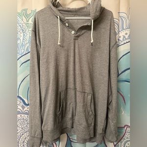 Old Navy XXL gray quarter button pullover hoodie